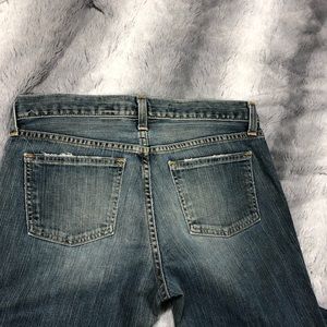 SOLD   Gap ultra low rise stretch Sz 8R Distressed jean